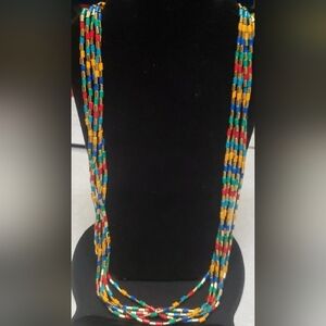 5 Layered Multicolor Beaded Necklace.